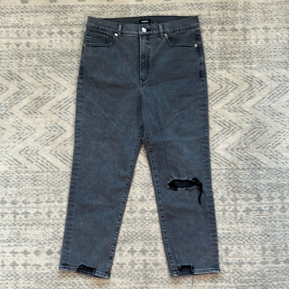 Charcoal Express Mom Jean Denim